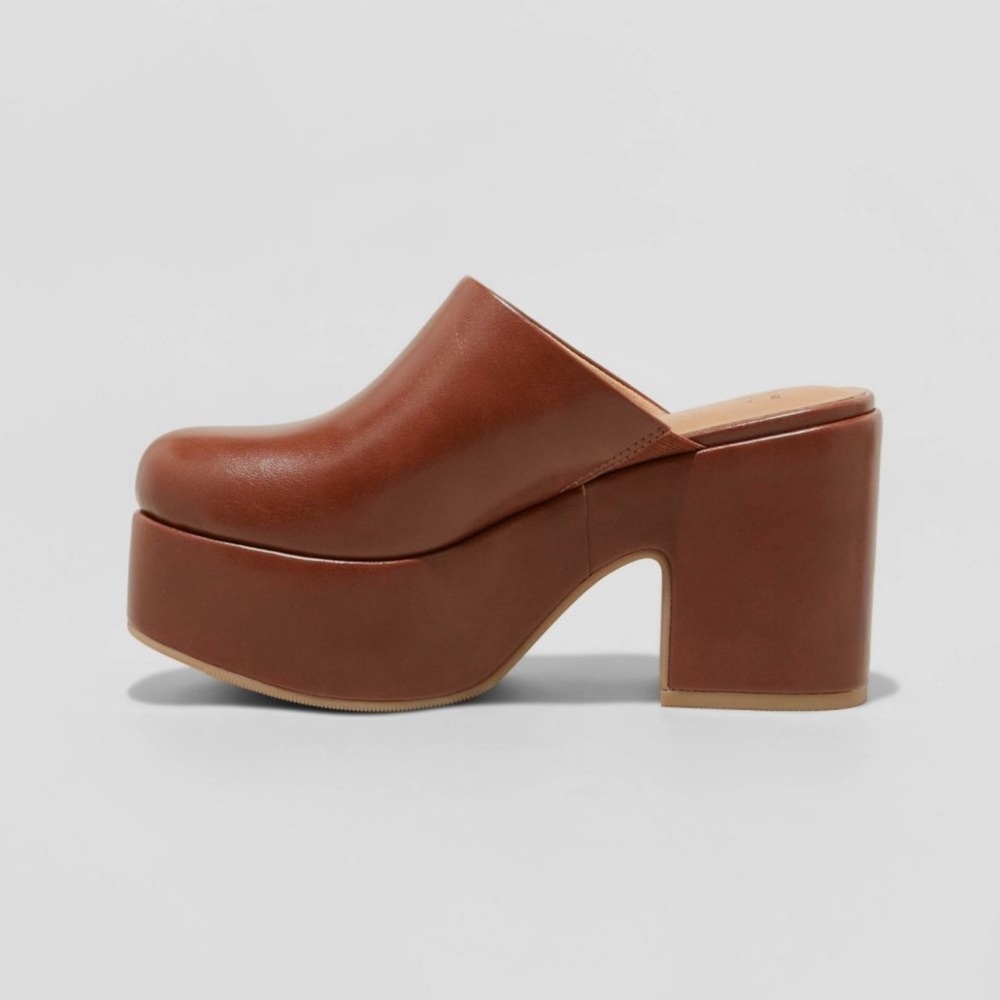 NWT A New Day Chunky High Heel Slip On Mule